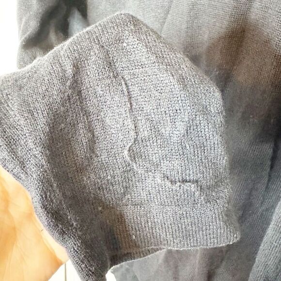 Lululemon Black Sweater Crewneck Long Length High Low Slit Side Hem Women’s S/M - Picture 6 of 12